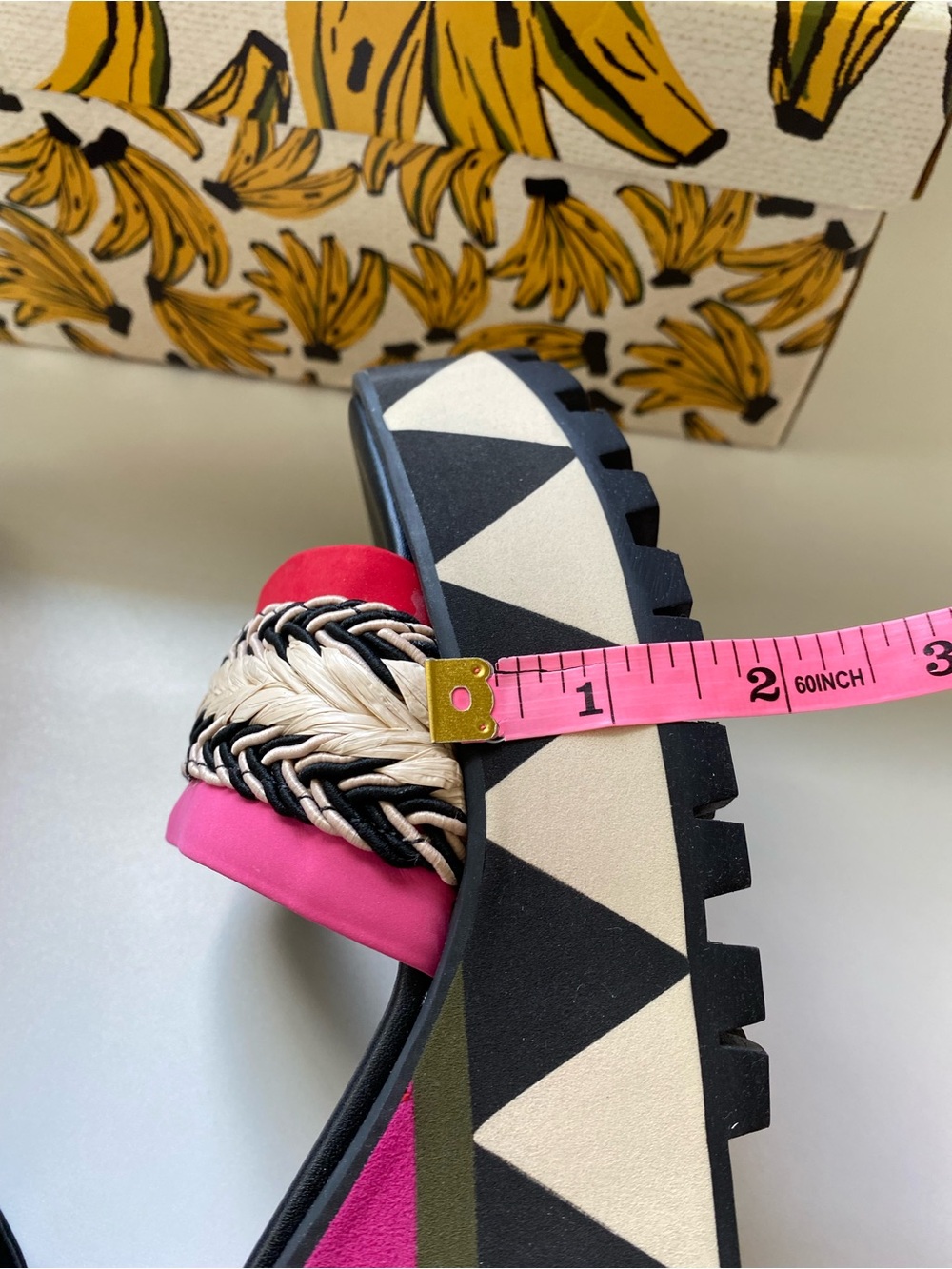 NWT Farm Rio Colorful Graphic Platform Sandal Heels Size 11 Tropical - Picture 11 of 16